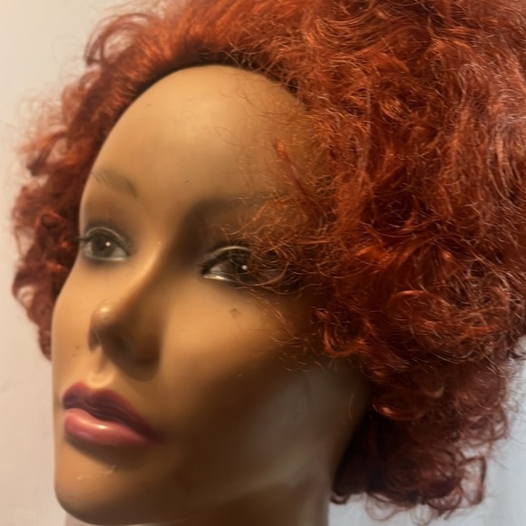 Fashion Wig Soft Curly Red Short Hair Synthetic Short Curly Wig - Picture 4 of 8